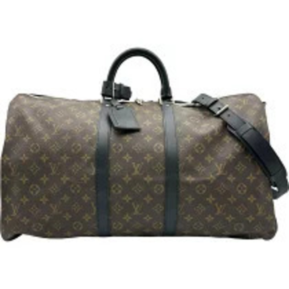 Louis Vuitton Keepall Bandouliere Brown Macassar Brown Boston Bag